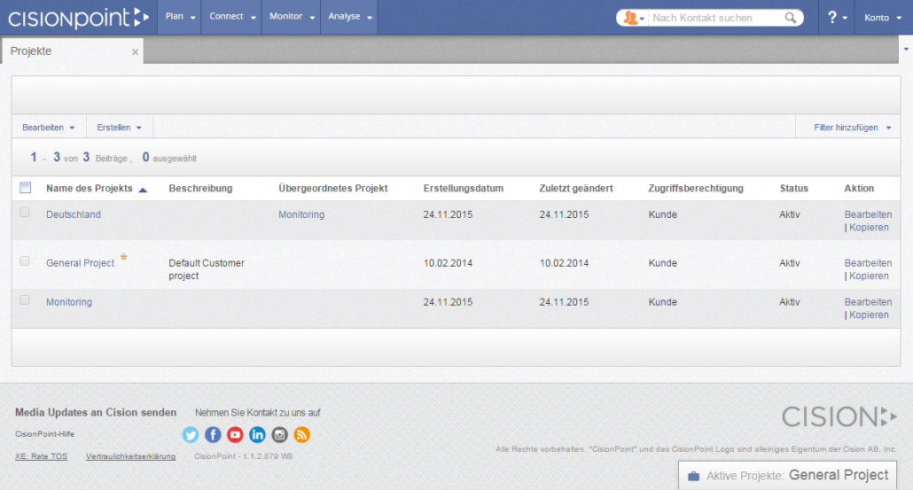 Cision Daten organisieren 2